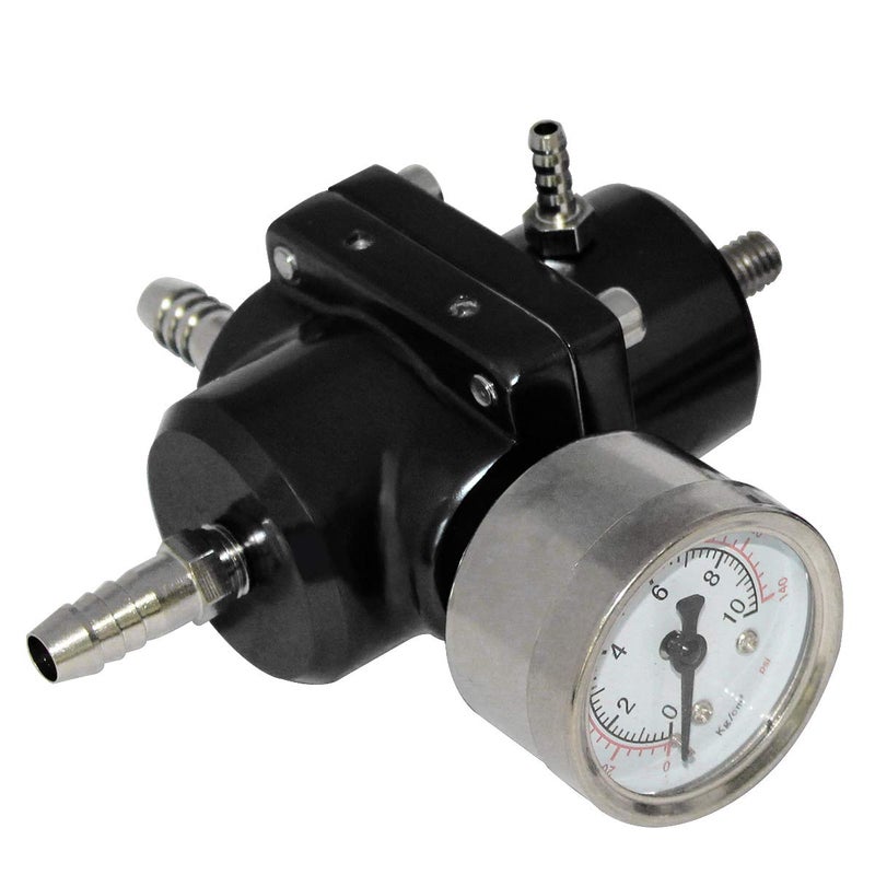 Partschoice Universal Adjustable Fuel Pressure Regulator Kit with 0-140 PSI Gauge Aluminum Gas Oil Injection Pressure Regulator - Image 4
